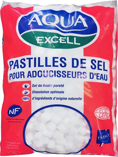 Pastilles de sel pour adoucisseur d'eau AQUA EXCELL